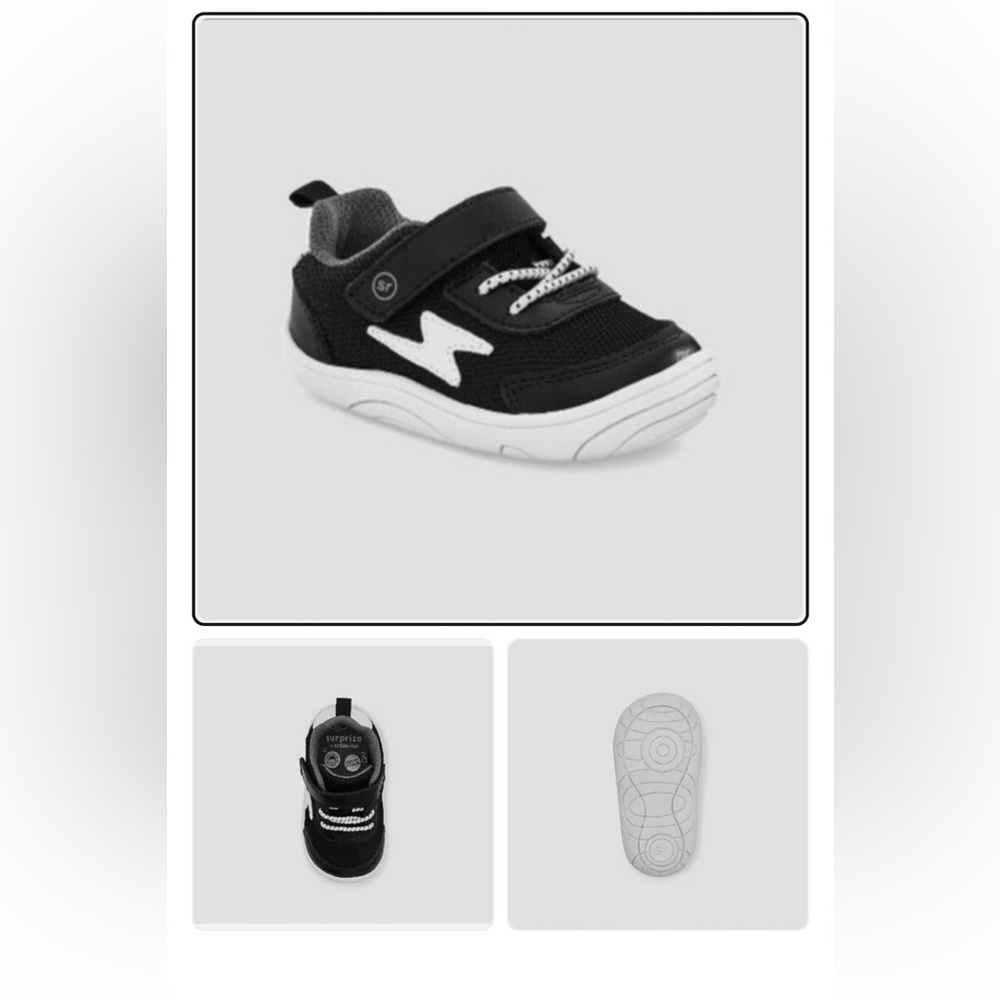 Stride Rite Black and White Kids Sneakers